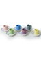 Hermia Juego de Tazas de Café y Platillos Multicolor de 12 Piezas